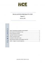 Bursary and Internship Report for 2020 Report 1 cover