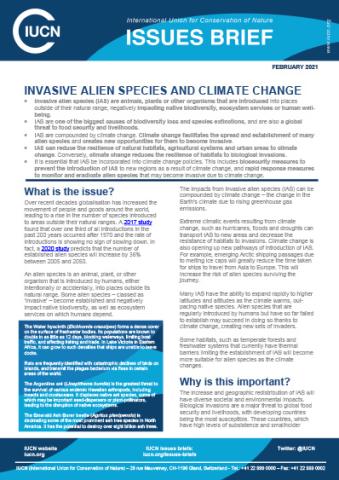 IUCN Issues Brief: Invasive alien species and climate change