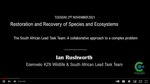 Ian Rushworth - The SA Lead Task Team: A collaborative approach to a complex problem
