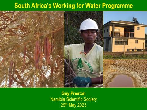 Presentation by Guy Preston to Namibia Scientific Society 29th May 2023