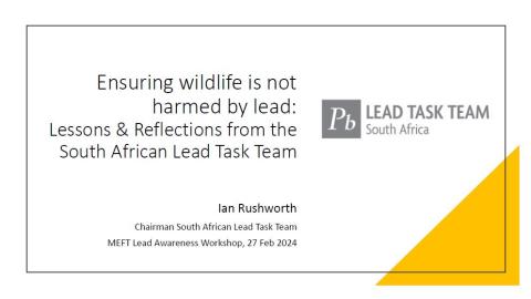 9 Ensuring wildlife is not harmed by lead. Lessons & reflections from the South African Lead Task Team